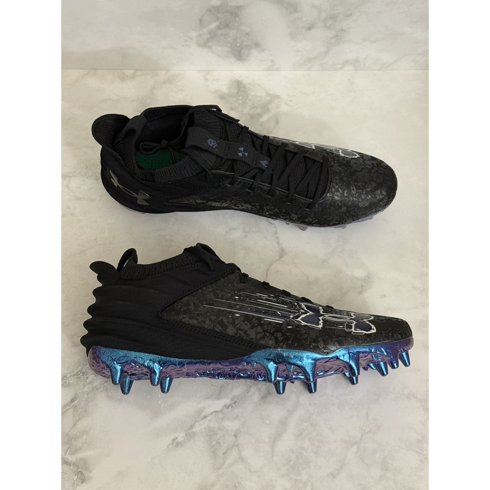 Under Armour Blur Smoke Suede 2.0 MC Football Cleats 3027978-001 Men's Size 12 - Picture 4 of 7